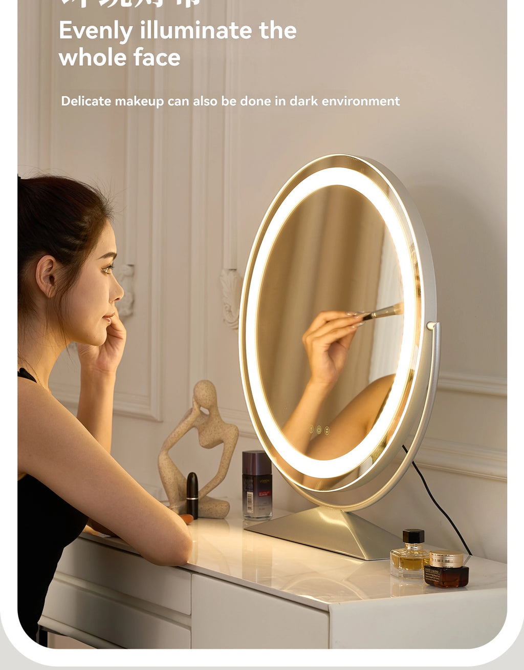 Beauty Mirror Smart Circle Internet Celebrity Bedroom Mirror Makeup Mirror Makeup Mirror Makeup Mirror Home Desktop