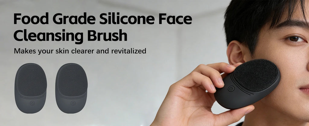 Electric Soft Silicone Facial Cleansing Brush, Sonic Vibration Face Cleansing Brush, Deep Cleansing