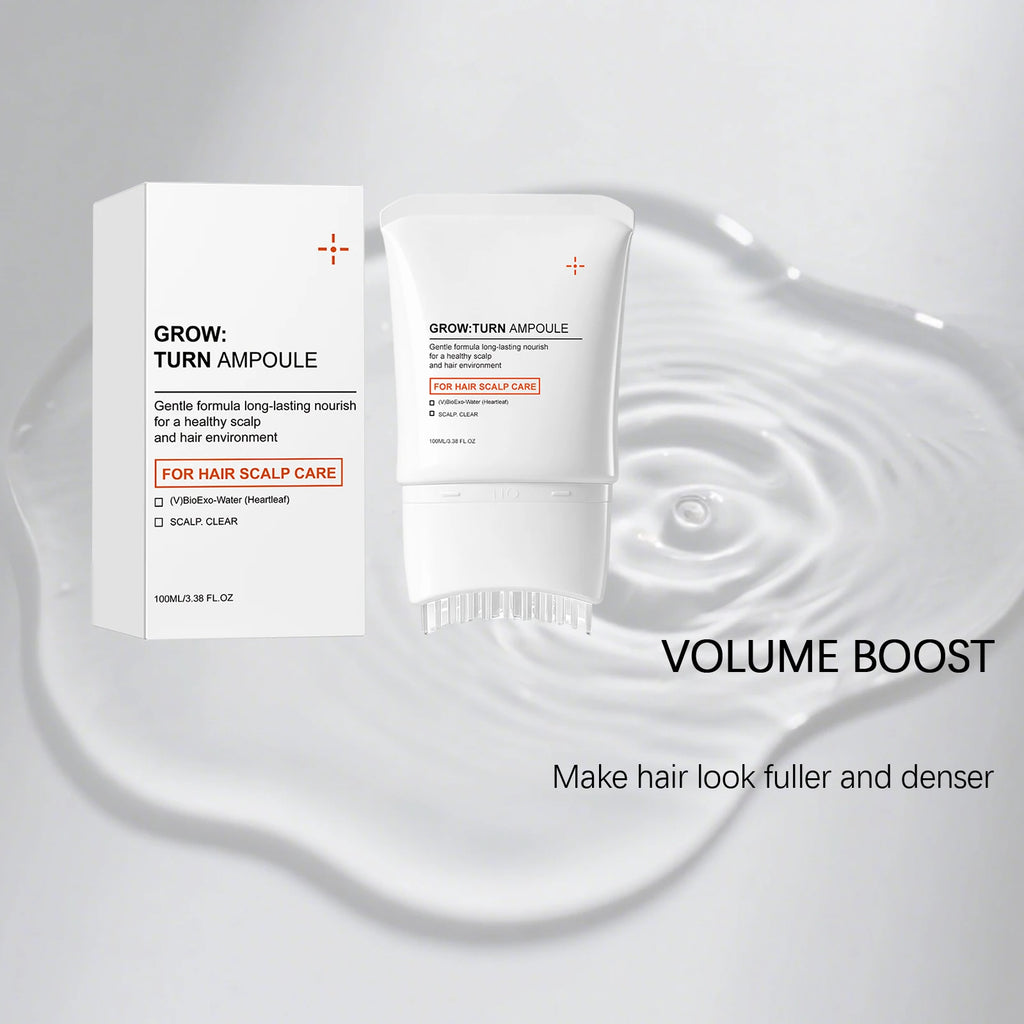 Scalp Care Serum with Built-in Massager Brush Nourishing Treatment Promotes Hair Growth & Reduces Hair Loss Repair Damaged Hair
