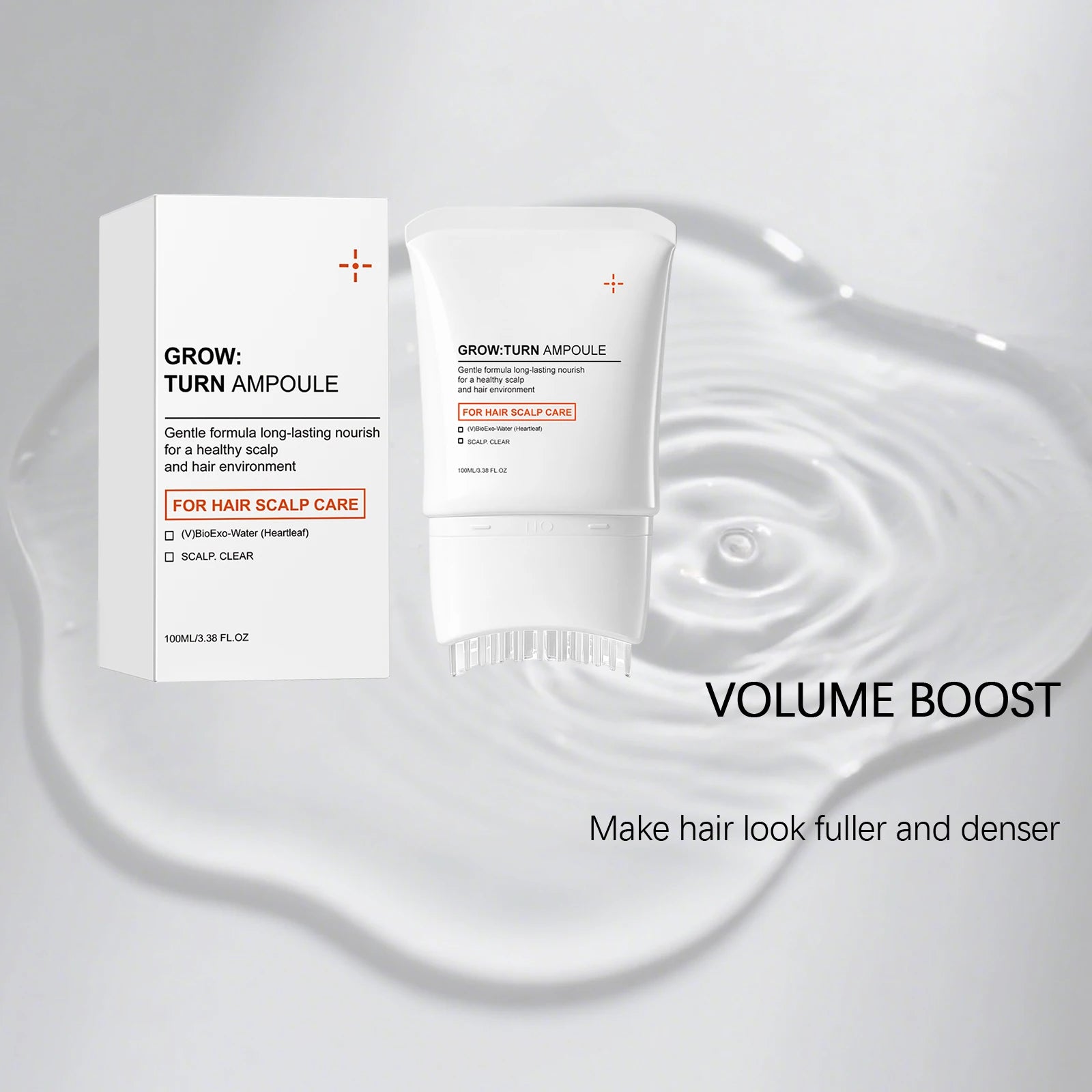 Scalp Care Serum with Built-in Massager Brush Nourishing Treatment Promotes Hair Growth & Reduces Hair Loss Repair Damaged Hair