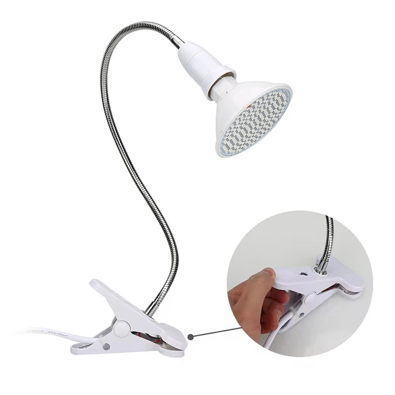 LED 660nm Red And 850nm Near Infrared Combo Therapy Device For Skin Care Pain Relief Red Light Therapy Bulb With Lamp Clip