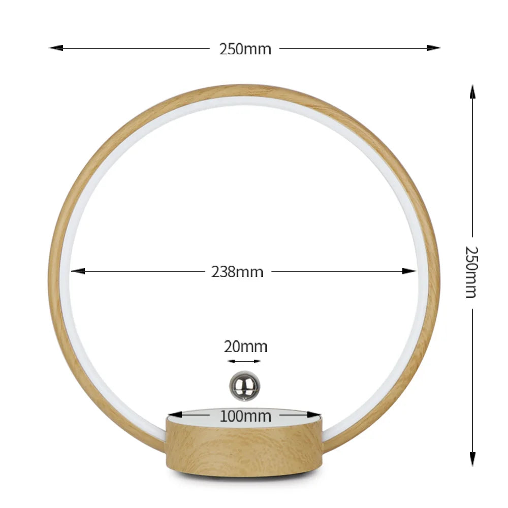 Magnetic Levitating Ring Circular Lamp Gradient Atmosphere Light for Office Bedroom Home Decor Creative Gift Nordic Style Lamp