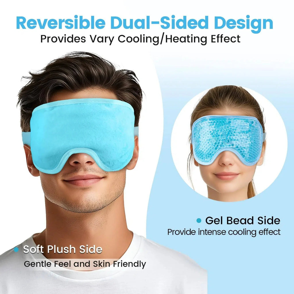 Cooling Eye Mask  with Gel Bead for Puffy Eyes Reusable Cold Compress Ice Pack for After Eyelid Surgery Tension Stress Relief