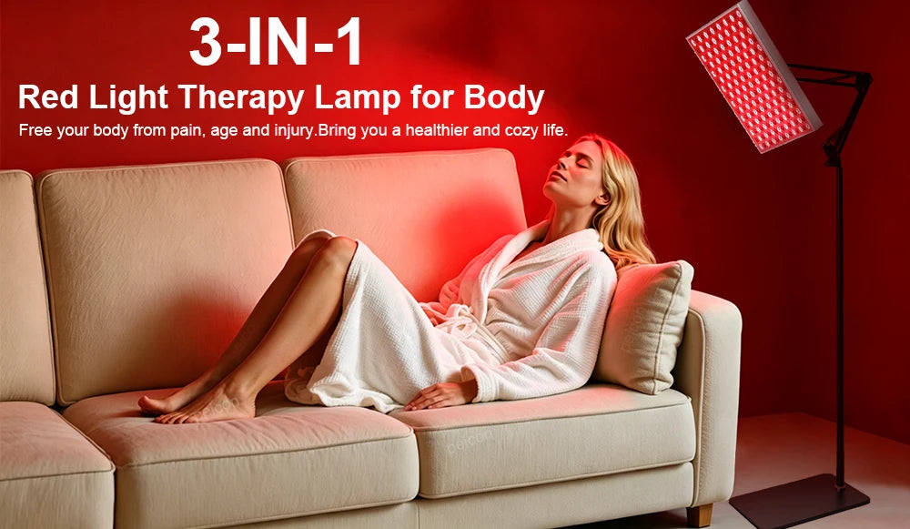 LED Red Light Therapy Lamp 660nm 850nm Beauty Skin Care 225 LED Red Light Panel with Stand Hanger Infrared Lamp For Face Body