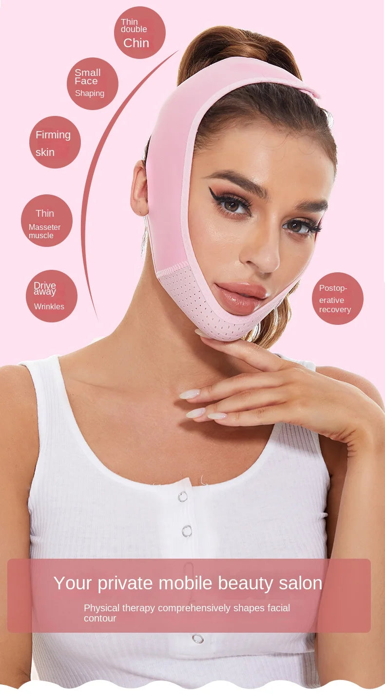 Reusable Double Chin Reducer- V Line Mask -Double Chin Remover-Facial Slimming Chin Strap-Chin Up Mask Face Lifting Belt V Shape