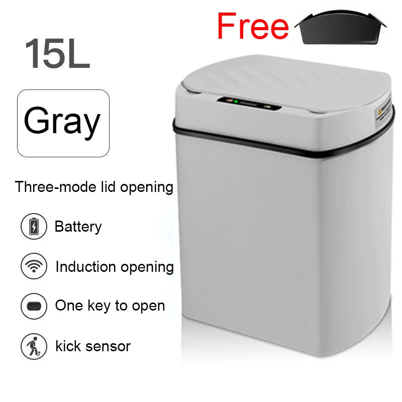 Smart Trash Can for Kitchen House Smart Home Dustbin Wastebasket Bathroom Automatic Sensor Trash Can Garbage Bin Cleaning Tools