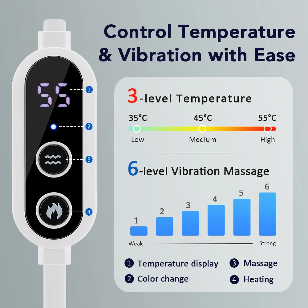 USB Eye Massager Vibration Heated Eye Mask Office Eye Strain Relief Blackout Warm Compress Eyemask Travel Sleep Mask