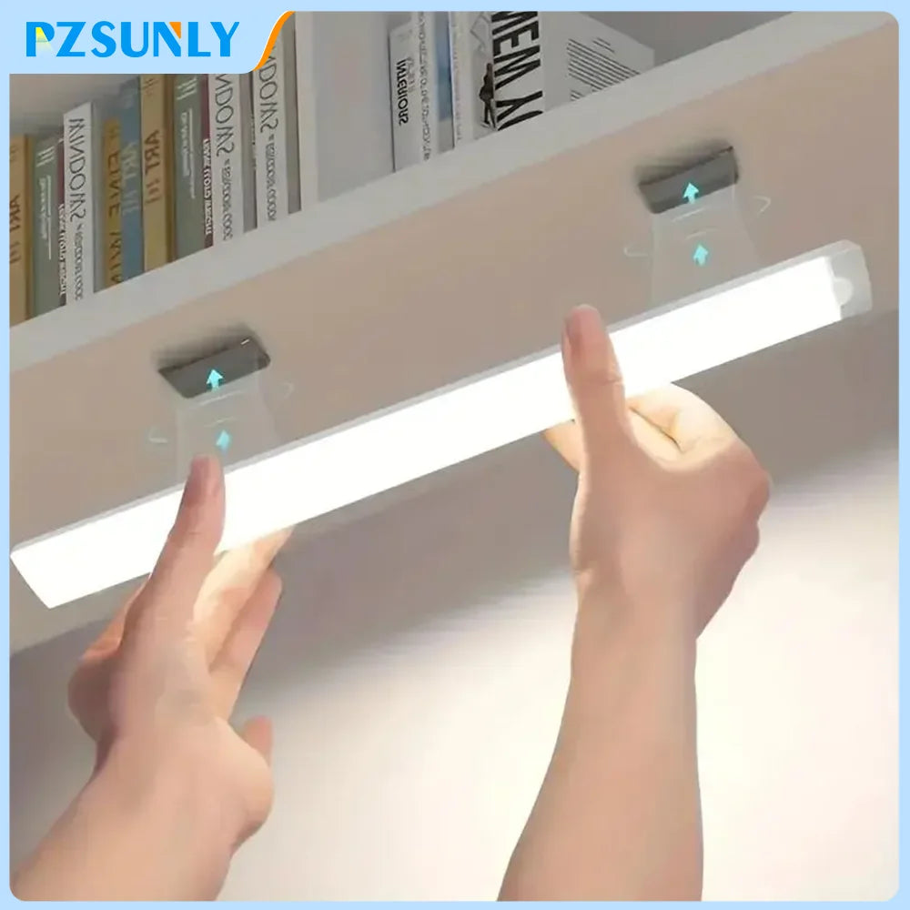 LED Motion Sensor Light Wireless LED Night Light Type C Rechargeable Light Cabinet Wardrobe Lamp Staircase Backlight For Kitchen