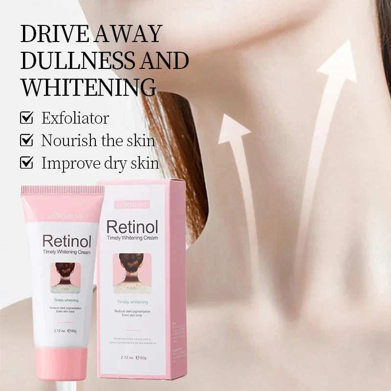 Retinol Whitening Cream Private Parts Underarm Bleaching Neck Lift  Firm Butt Knee Brighten Inner Thigh Dark Remove Melanin 60g