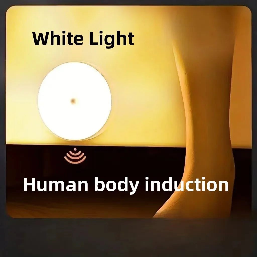 Motion Sensor Light Led USB NightLights Rechargeable Lamp for Bedroom Staircase Hallway Wardrobe Cupboard Night Lighting