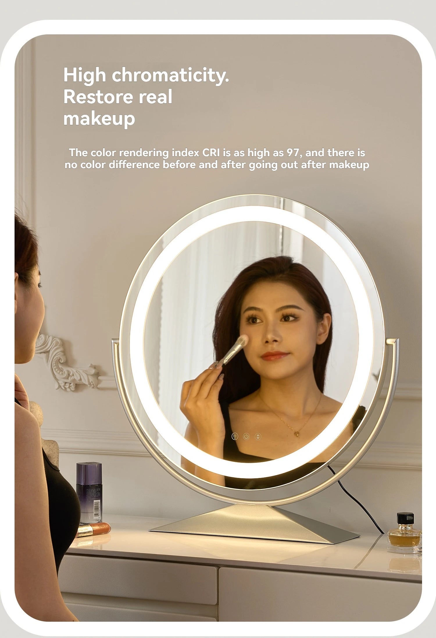 Beauty Mirror Smart Circle Internet Celebrity Bedroom Mirror Makeup Mirror Makeup Mirror Makeup Mirror Home Desktop