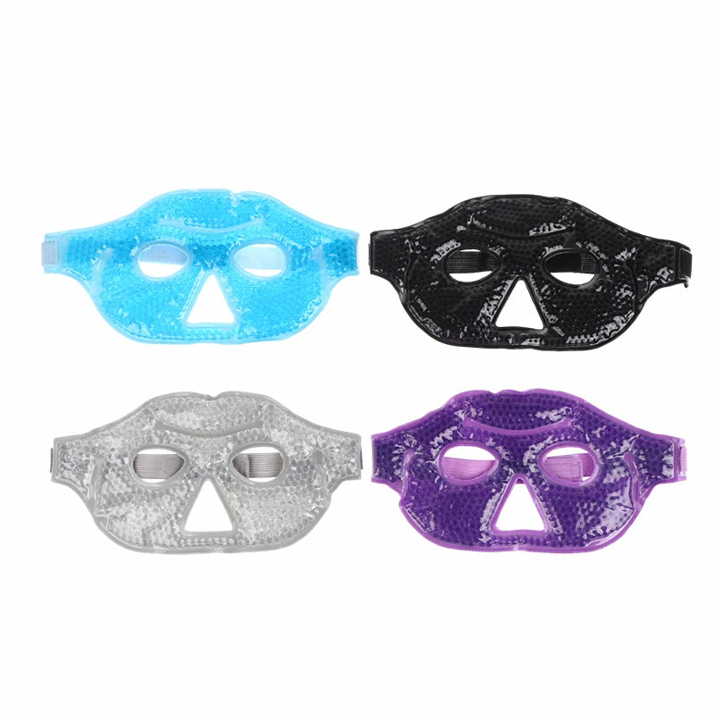 Reusable Cooling Eye Mask with Gel Beads - Visible Cold Compress for Puffy & Dry Eyes, SPA Care Essential