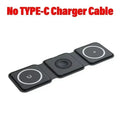 Foldable 3 In 1 Fast Charging Pad Desktop Wireless Charger For iPhone 17 16 15 14 13 Pro Max iWatch 10 9 8 7 6 AirPods Pro 2