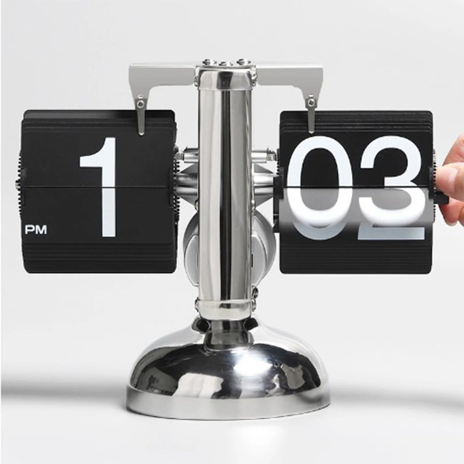 Clock Digital  Down Clock Retro Minimalist Single Foot Mechanical Auto  Clock Desk Clock for Home Livingroom