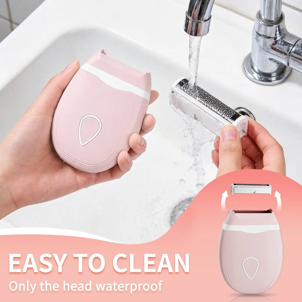 Facial Hair Remover for Women  Wet Dry Use Electric Shaver Portable Bikini Trimmer for Face,Legs,Underarms and Bikini Line