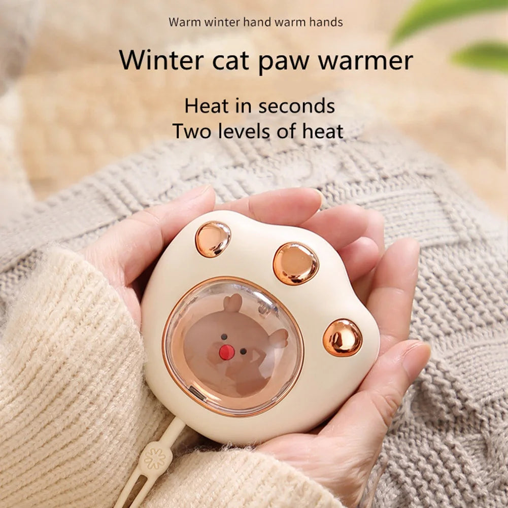 Portable Hand Warmer 2400Mah USB Charge Power Bank Rechargeable Mini Hand Warmer for Winter Outdoor Hiking Green