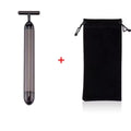 24k Gold Face Lift Bar Roller Vibration Slimming Massager Facial Stick Facial Beauty Skin Care T Shaped Vibrating Tool with Bag