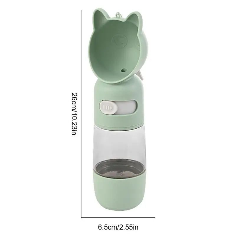 Dog Travel Water Bottle Leak Proof Travel Bowl Drinking Feeder With Food Container Outdoor Accessories For Walking