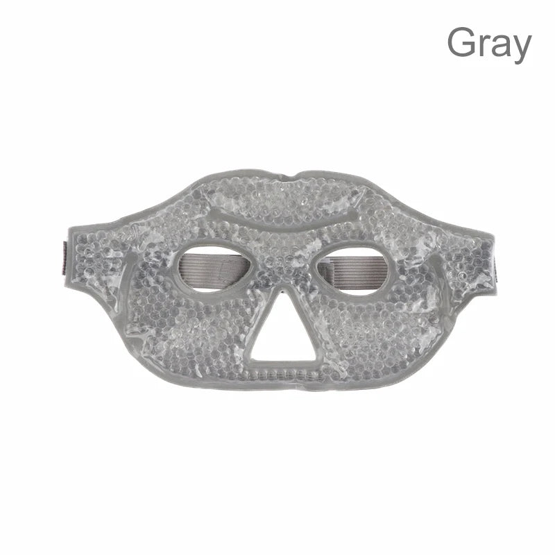 Reusable Cooling Eye Mask with Gel Beads - Visible Cold Compress for Puffy & Dry Eyes, SPA Care Essential