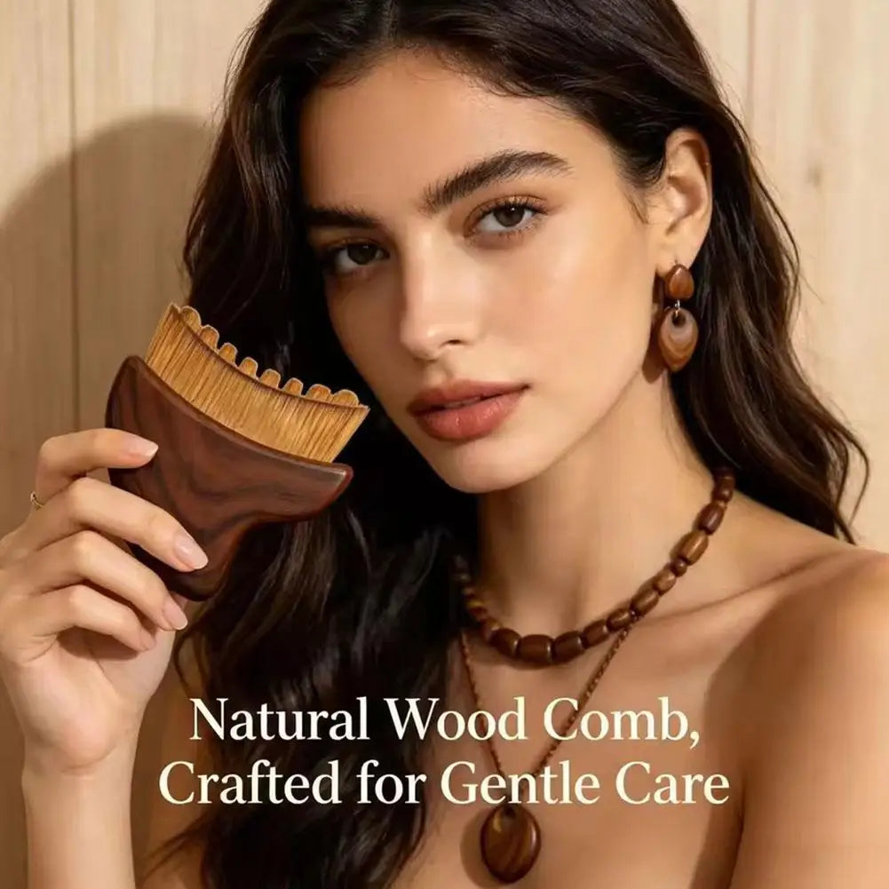Gua Sha Massage Brush Dual Function with Soft Bristles for Facial Cleansing and Sculpting Wood Grain Handle Compact Travel Size