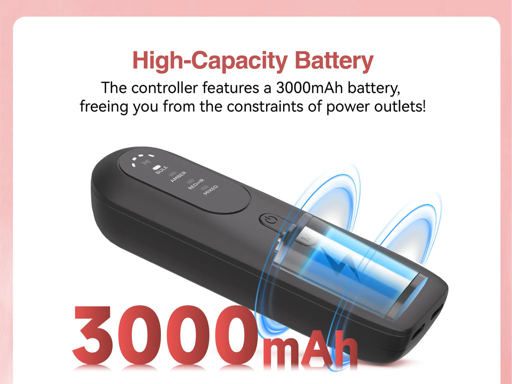 Hello Face Beauty LED Mask Infrared Red Light Wrinkle Reduction Blue Light Acne Treatment 3000mAh Rechargeable Skin Care Device