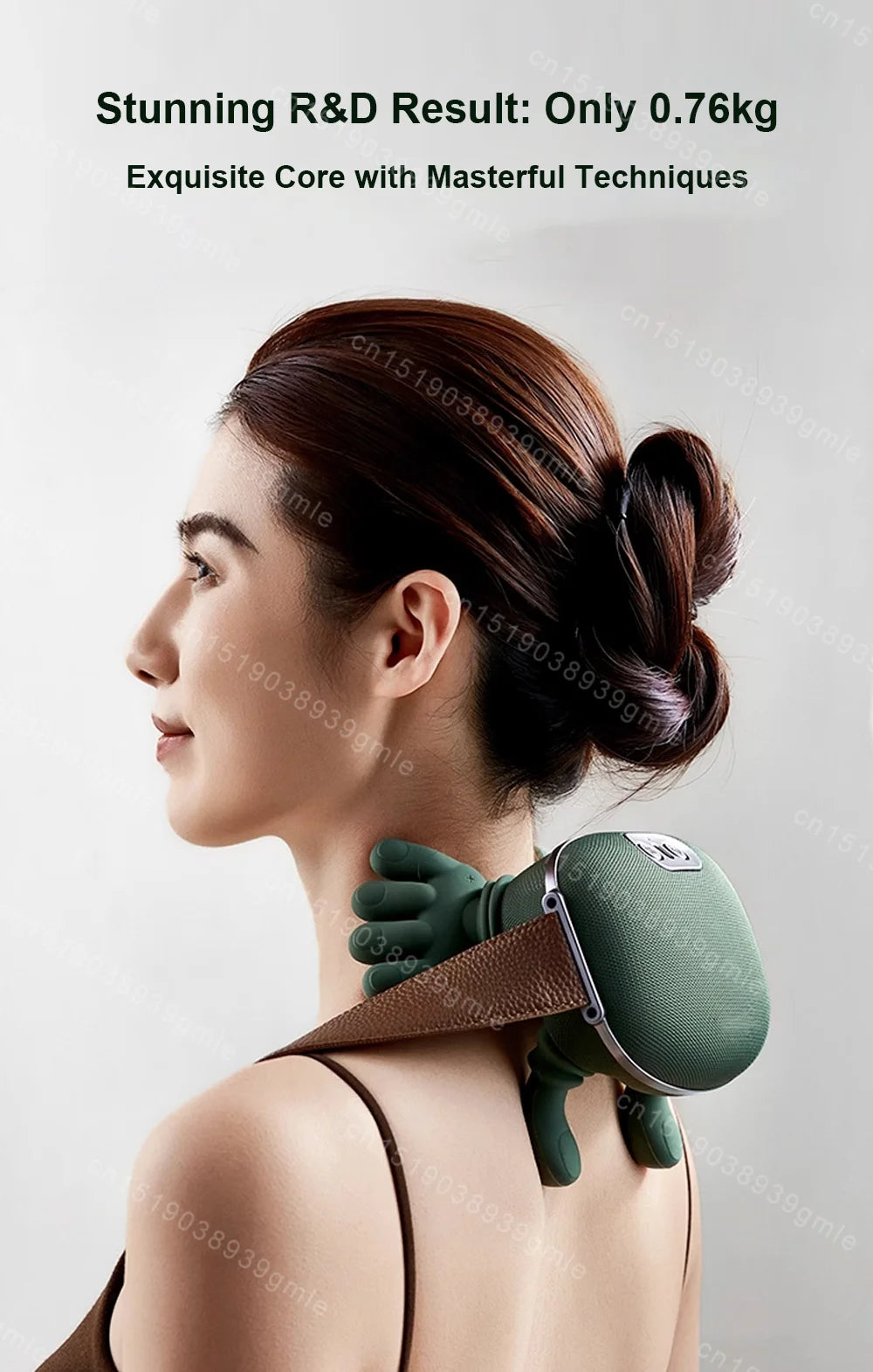 Heated Neck Massager Cervical Spine Massager Electric Kneading Neck Massager Deep Fatigue Relief Relax Muscle Hot Compress