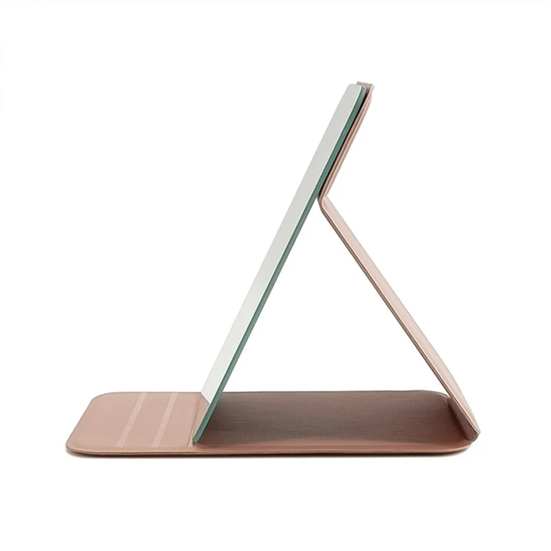 Folding Makeup Mirror High-quality Portable Desktop Makeup Mirror Single-side Creative Women Solid Color Standing Makeup Mirror