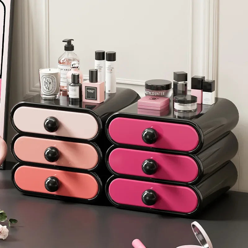 Drawer Make Up Organizer 3Layer Cosmetics Storage Closet Organizer Home Sundries Holder Desktop Storage Box Stationery Organizer