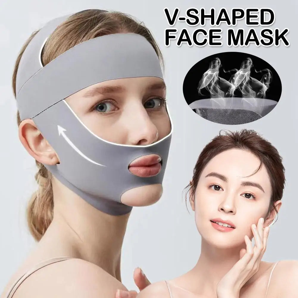 Face Sculpting Sleep Mask Breathable Elastic Lifting Tightening Mask Skin Care Slimming Strap Chin Up Mask Woman