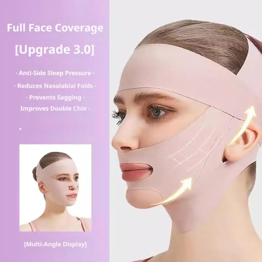 Face Sculpting Sleep Mask Breathable Elastic Lifting Tightening Mask Skin Care Slimming Strap Chin Up Mask Woman