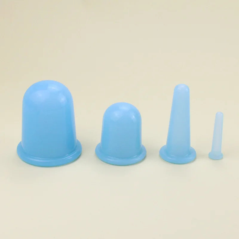 Silicone Vacuum Cupping Massage Jars Anti Cellulite Massage Facial Suction Cups Face Neck Lift Skin Scraping Guasha Anti Wrinkle