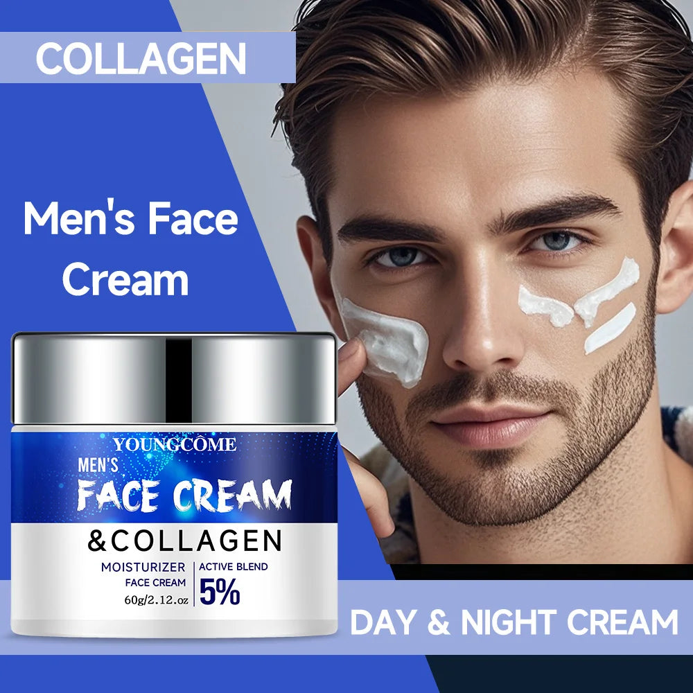 Men's Retinol Collagen Face Cream Skincare Moisturizing Brightening Anti Aging Face Cream Moisturizing Wrinkle Remover Collagen