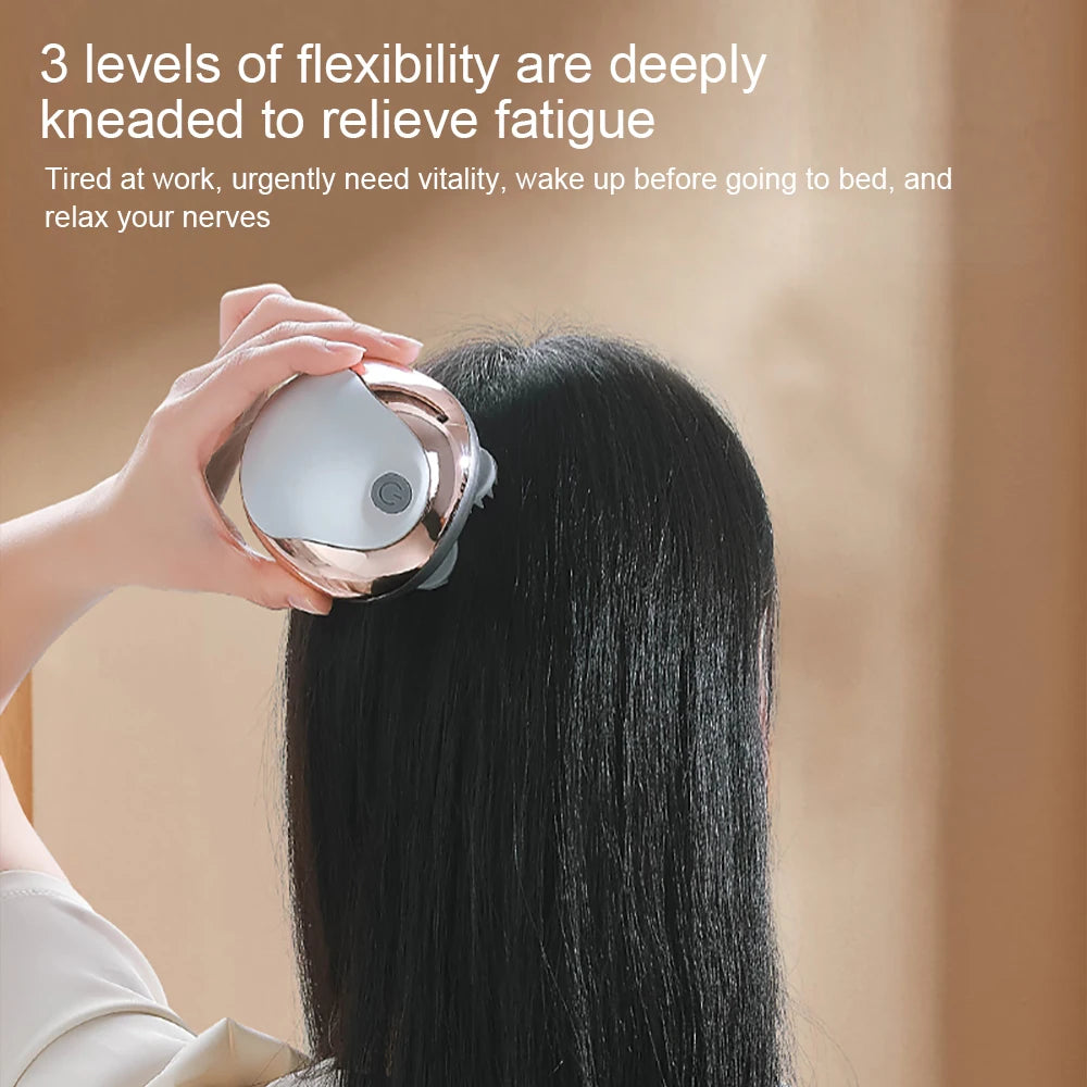Head Massager Electric Scalp Vibration Kneading Device Muscles Massage Stimulate Blood Circulation and Banish Weariness Relax