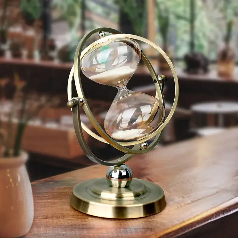 Hourglass Timer European Style Creative Retro Metal Sand Hourglass Decoration Home Decoration Ornaments Home Docer Gift