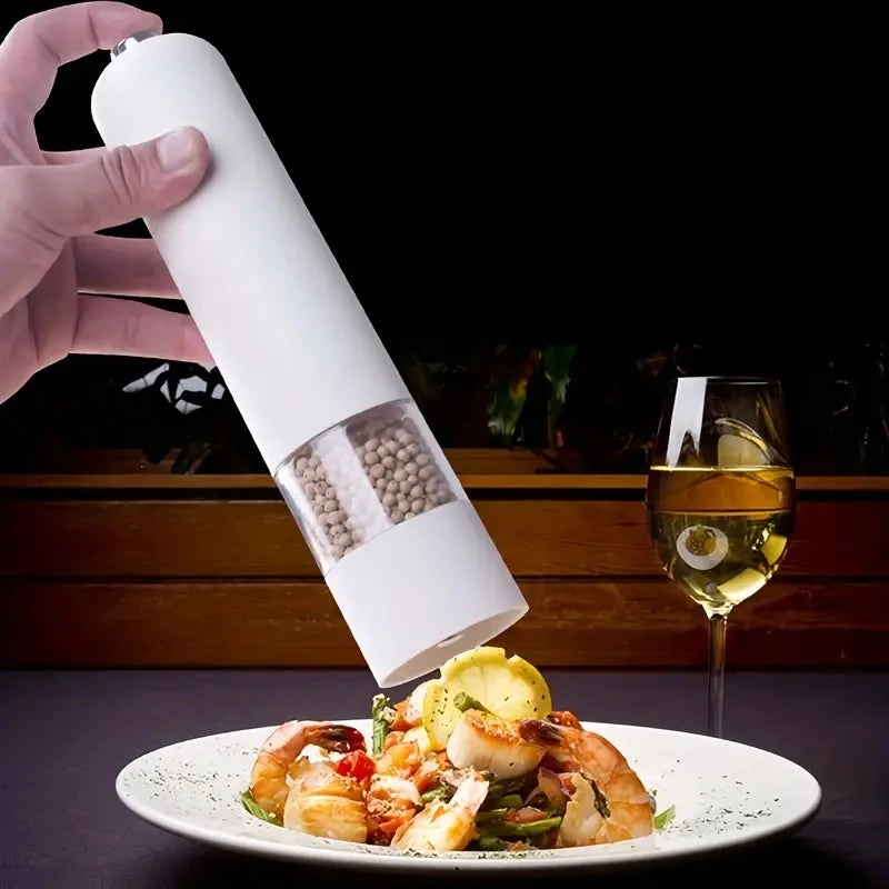 Electric Salt and Pepper Grinder Set - Automatic Spice Grinder, Adjustable Coarseness - Perfect for Cooking and Grilling!