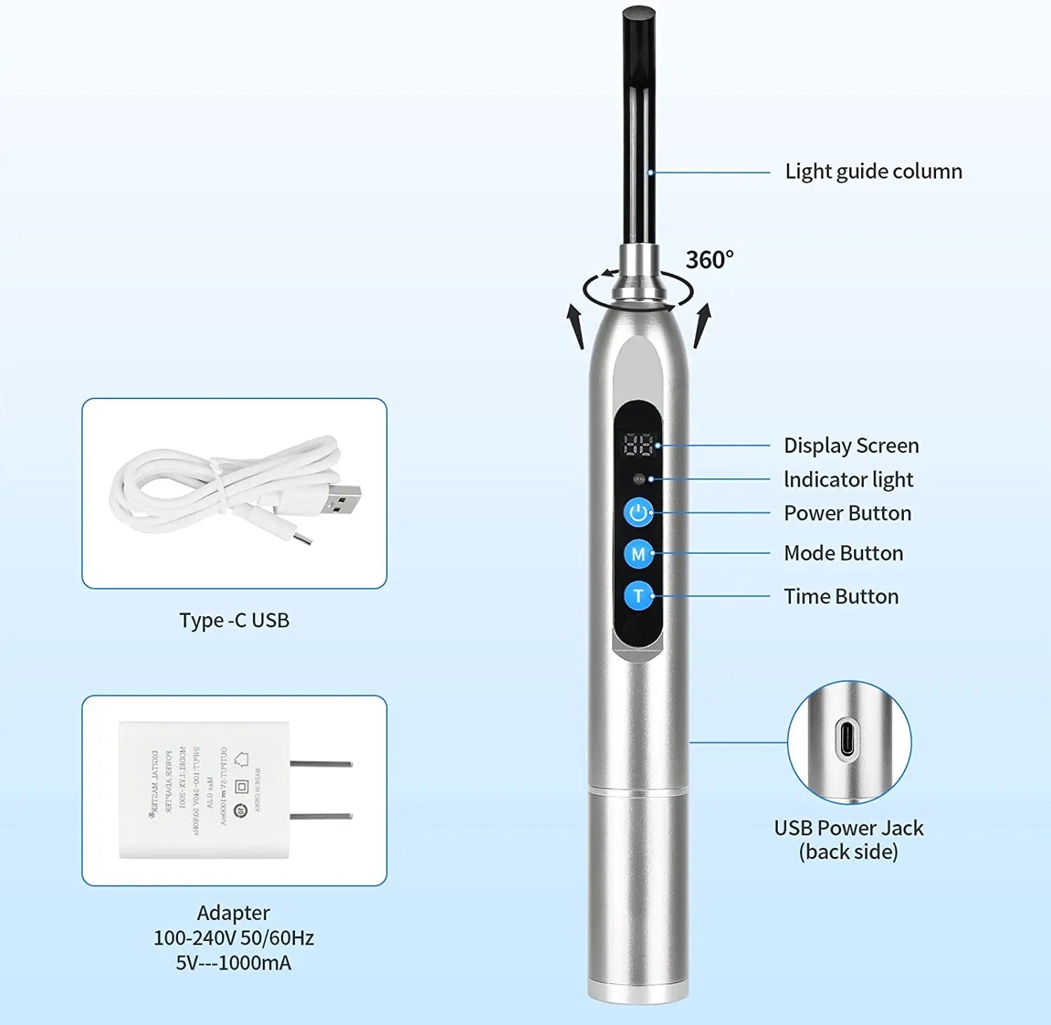 Red Light Therapy for Cold Sore Canker Sore 660nm 850nm Near Infrared LED Light Therapy Device Narrow Beam for Oral Sore Problem