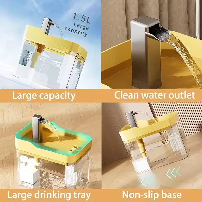 Cat Water Fountain Automatic Pet Water Dispenser for Cats with Filters Fresh Circulating Flowing Water Design Pet Supplies