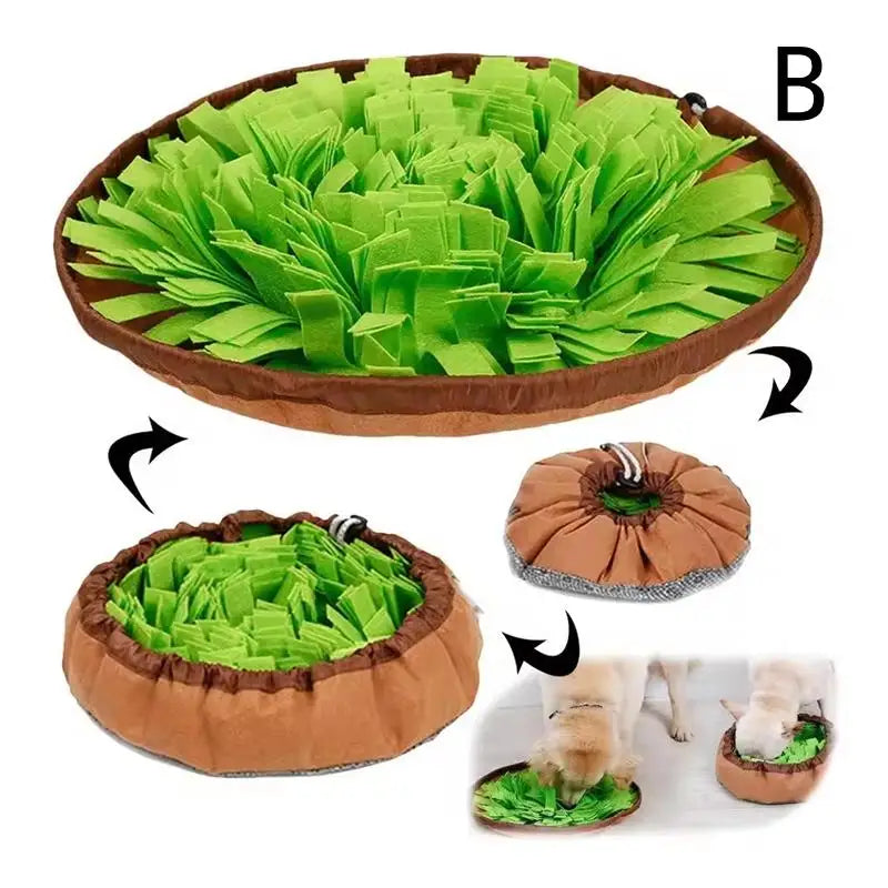 Snuffle Mat for Pets Interactive Foraging , Brain-Boosting Feed Game, Travel-Suitable, Ideal for Dogs and Cats.