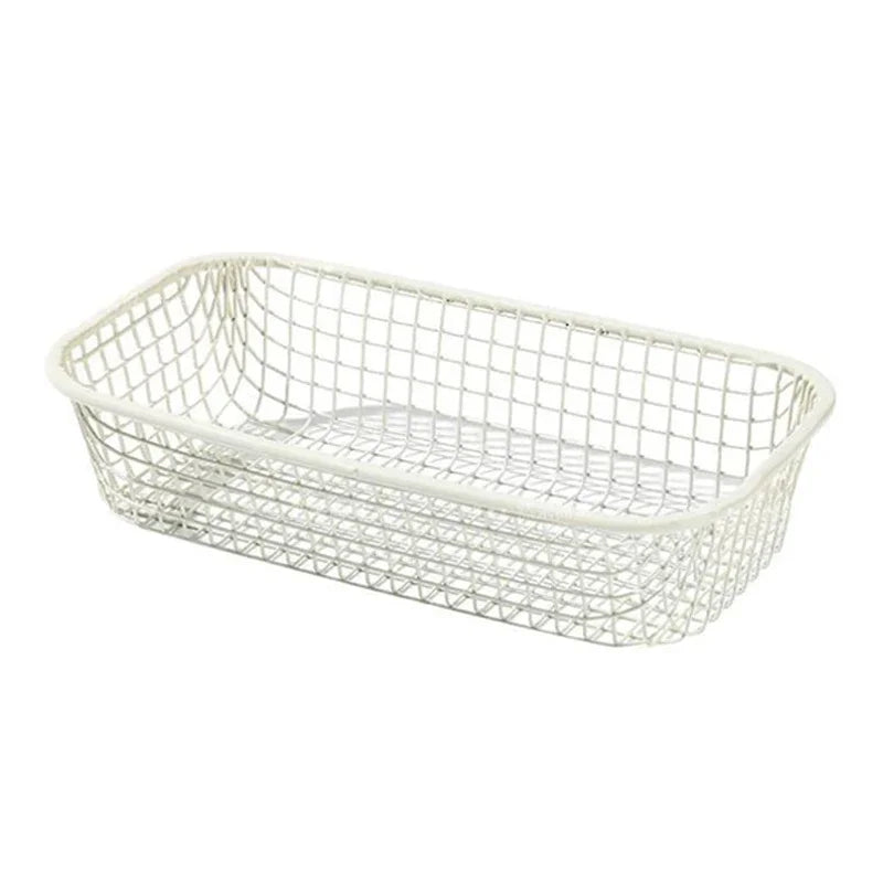 Desktop Storage Basket INS Metal Sundries Organizer Basket Photocard Case Office Stationery Home Supplies Make Up Sorting Holder