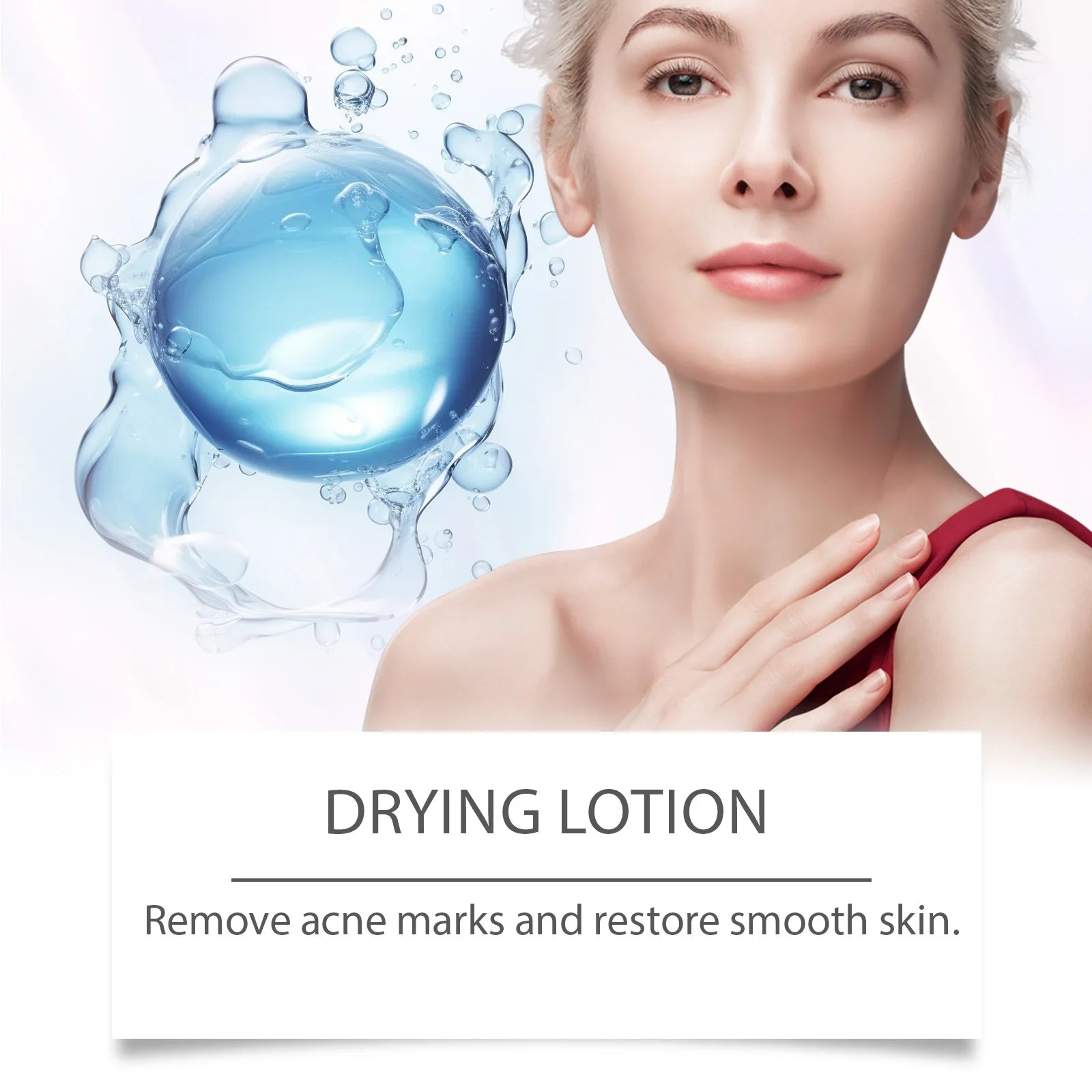 Acne Buster Salicylic Acid Lotion With Cotton Swab Set Oil Control Blackhead Remover Pore Cleanser Face Treatment Essence Serum