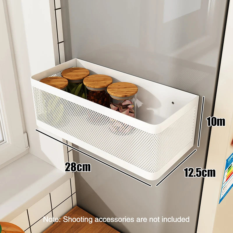 Magnetic Spice Rack, Easy To Install on The Side of Refrigerator/Space Saving Kitchen Organization Shelf Organizer for Cabinet