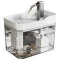 Transparent Cat Water Fountain Automatic Filter Circulating Water Dispenser Anti-dry Burn Pet Drinking Fountain with Water Pump