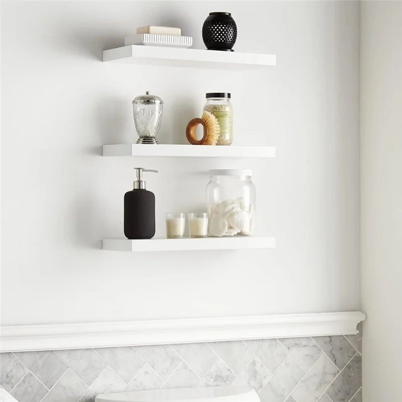 A69efloating Shelves For Wall,16In Wood Wall Shelf For Room Decor/Storage/Display,For Bedroom,Bathroom,Living Room,Kitchen