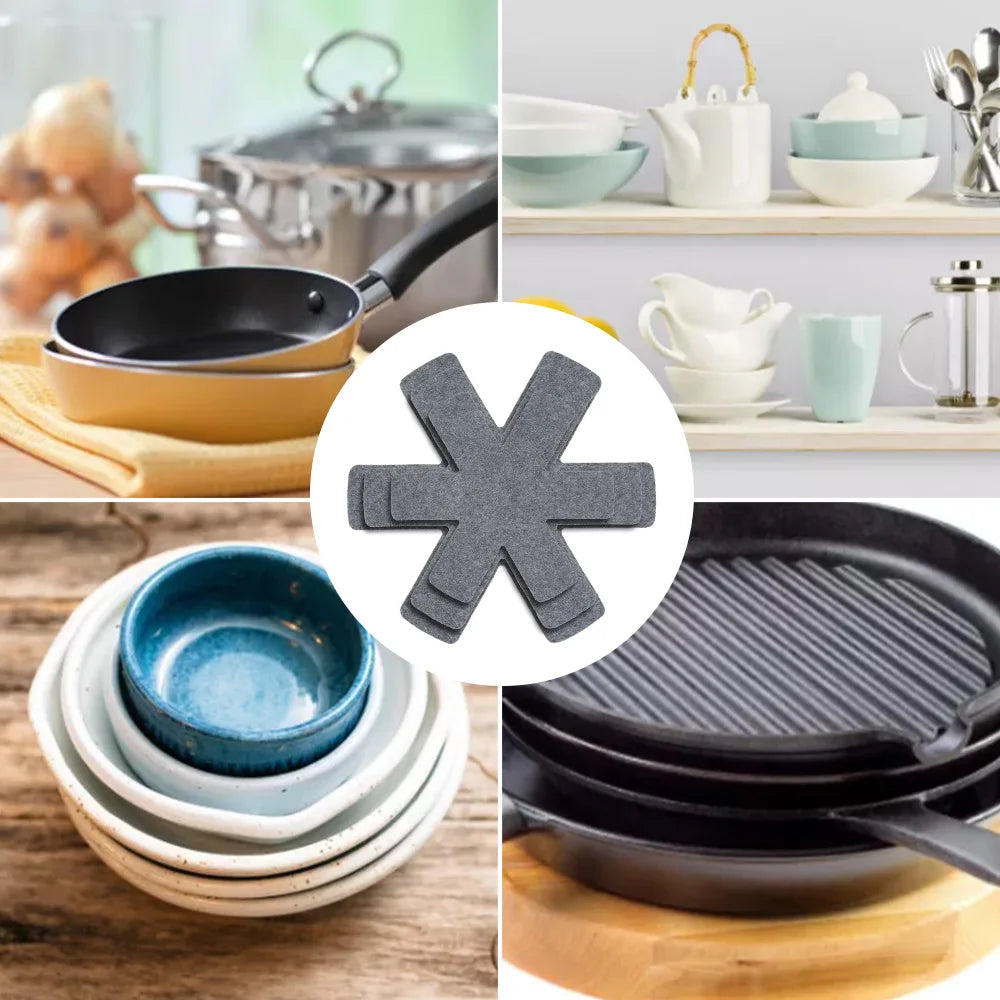 Pot and Pan Protectors 12/24Pcs Pot Dividers Pad Non-woven 3 Sizes Pans Separator Pads for Protecting Separators Pads Cookware