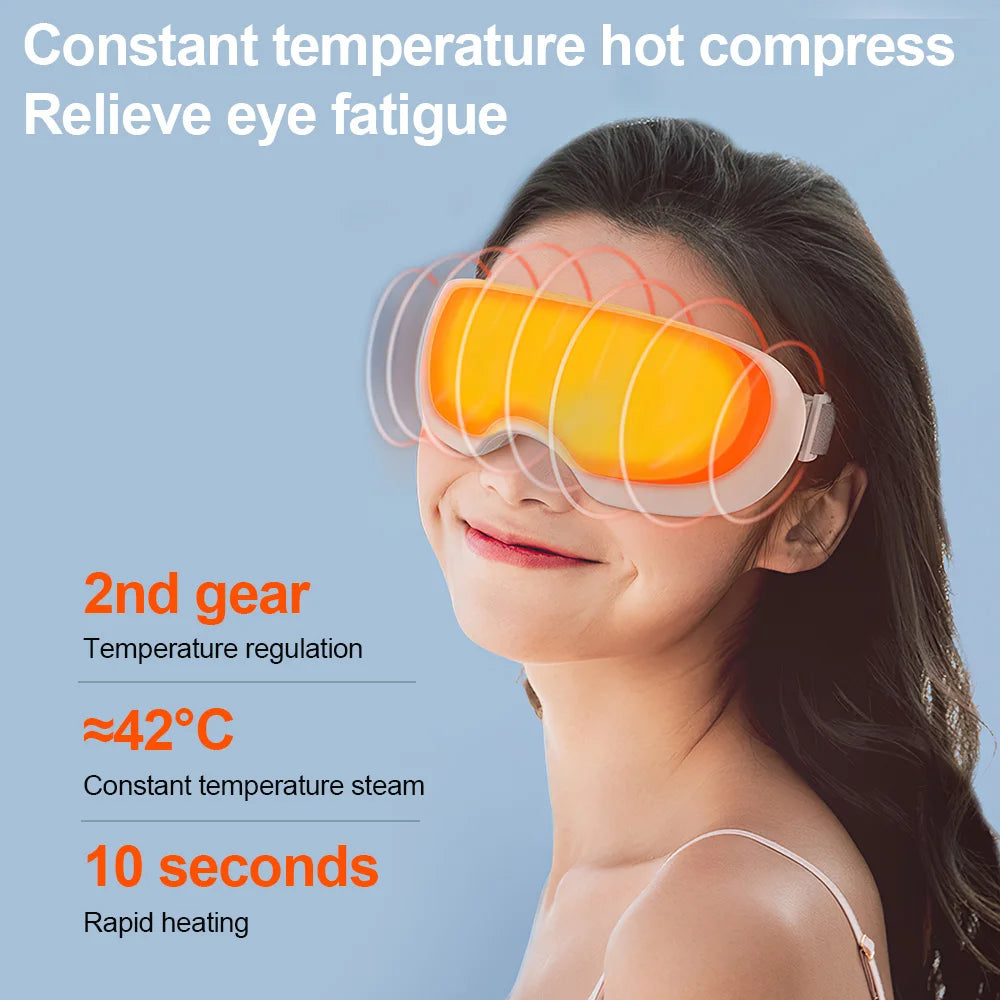 TINSOL Smart eye massager, steam eye mask, eye massager effectively relieves eye fatigue and dry eyes, smart eye care device