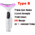 7 Colors LED Lights Face Neck Beauty Device Vibration Massage Improve Neck Lines Home Use Face Lifting Machine 7 Modes 3 Levels