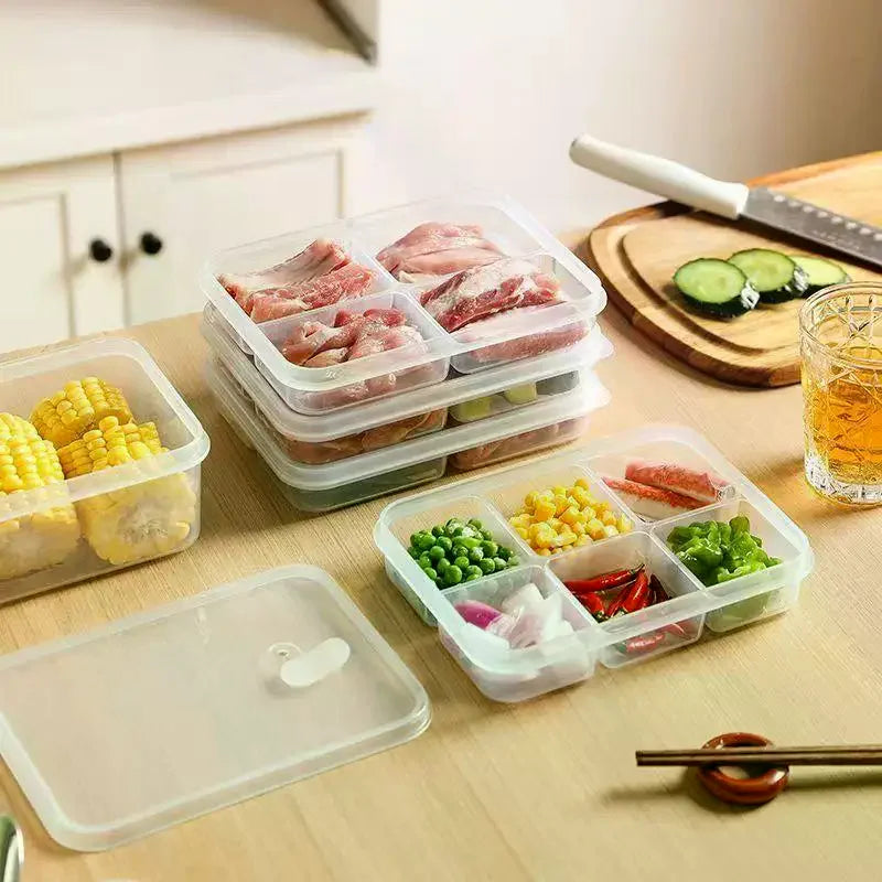 Refrigerator Food Storage Containers, Suitable For Meat And Other Food, Food-grade Airtight Containers, 2/4/6 Compartments.