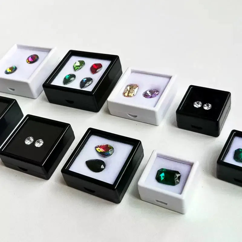 Jewelry Organizer  Storage Box Gem Display Container for Rings Earrings DIY Crafts 10 Pieces