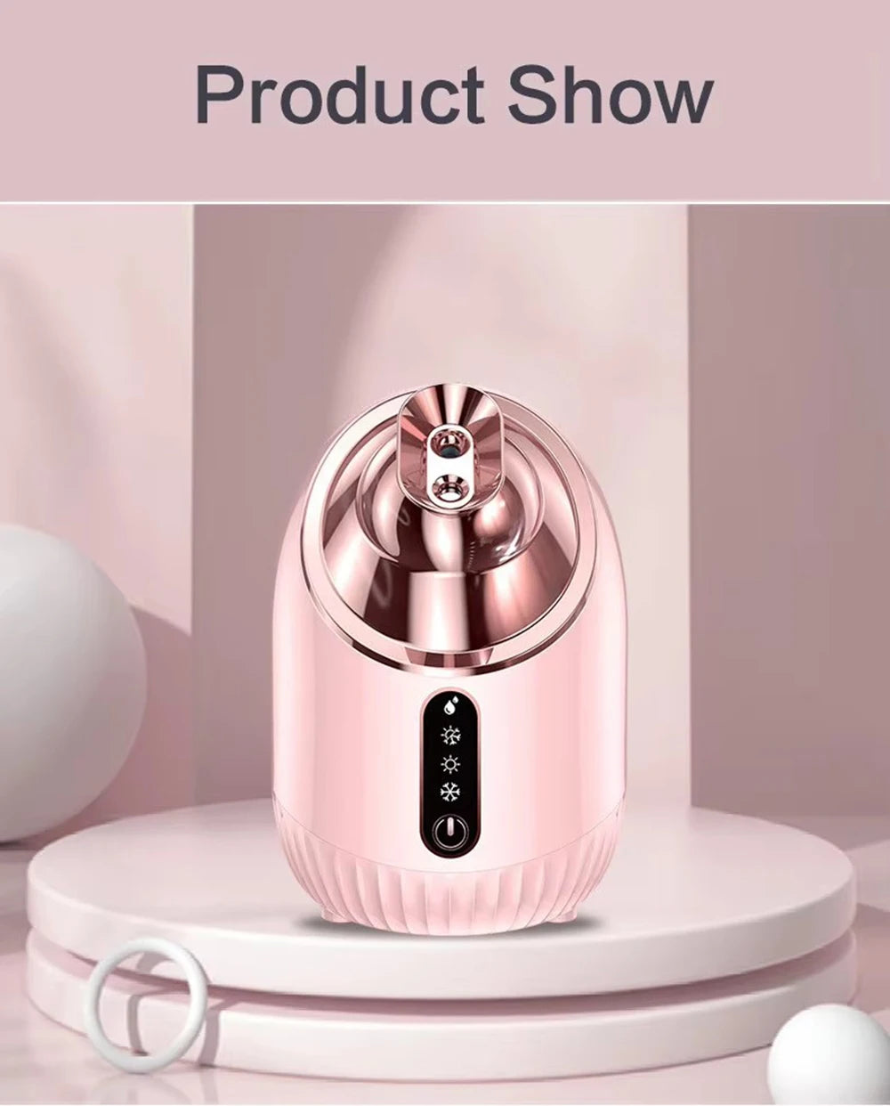 Face Steamer Nano Mist Sprayer Facial Steamer Cold & Hot Nebulizer Facial Sauna Humidifier For Pores Cleansing Moisturizing SPA