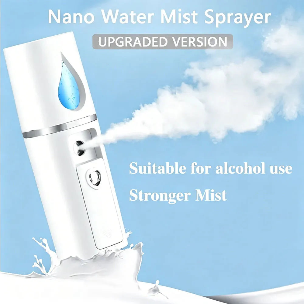 Mini Cold Mist Nano Sprayer Portable Handheld Facial Sprayer Moisturizing and Nourishing Skincare Tool Suitable for Face